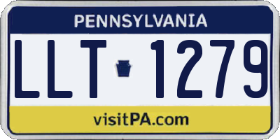 PA license plate LLT1279