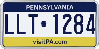 PA license plate LLT1284