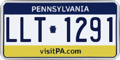 PA license plate LLT1291