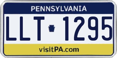 PA license plate LLT1295