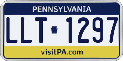 PA license plate LLT1297