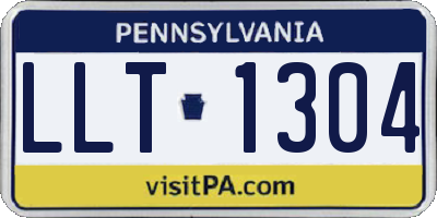 PA license plate LLT1304