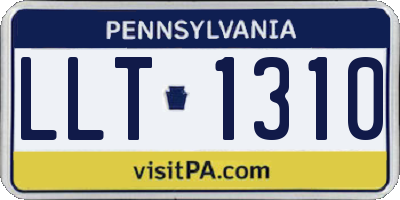 PA license plate LLT1310