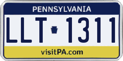 PA license plate LLT1311