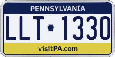 PA license plate LLT1330