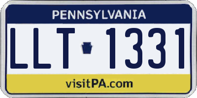 PA license plate LLT1331