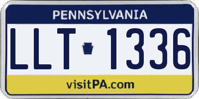 PA license plate LLT1336