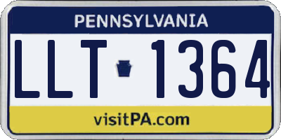 PA license plate LLT1364