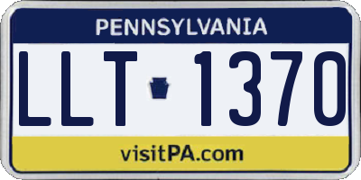 PA license plate LLT1370