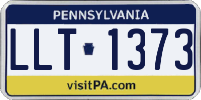 PA license plate LLT1373