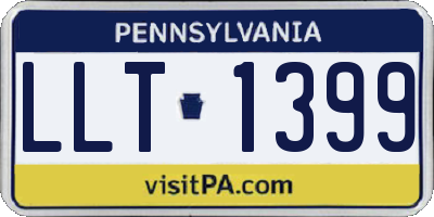 PA license plate LLT1399