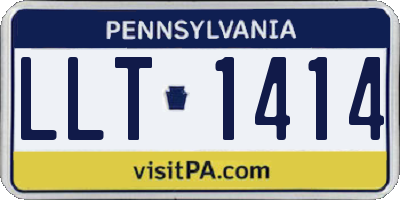 PA license plate LLT1414