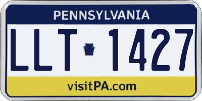 PA license plate LLT1427