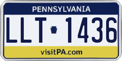 PA license plate LLT1436