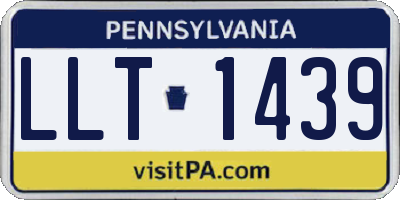 PA license plate LLT1439