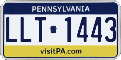 PA license plate LLT1443