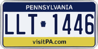 PA license plate LLT1446