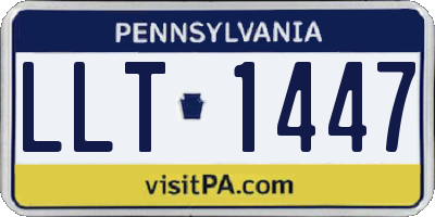 PA license plate LLT1447