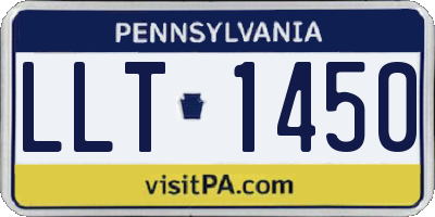 PA license plate LLT1450