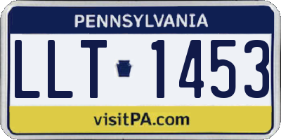 PA license plate LLT1453