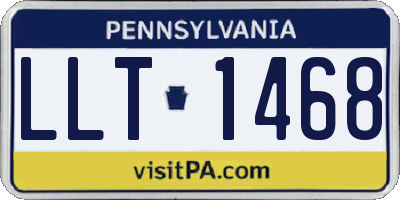 PA license plate LLT1468