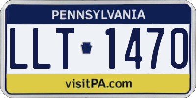 PA license plate LLT1470