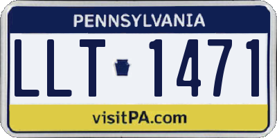 PA license plate LLT1471