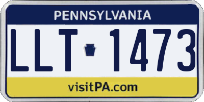 PA license plate LLT1473