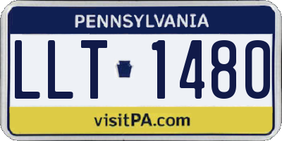 PA license plate LLT1480