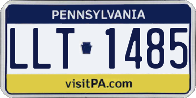PA license plate LLT1485