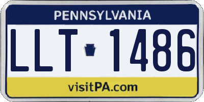 PA license plate LLT1486