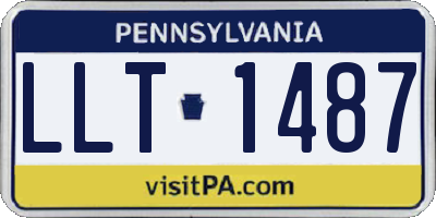 PA license plate LLT1487
