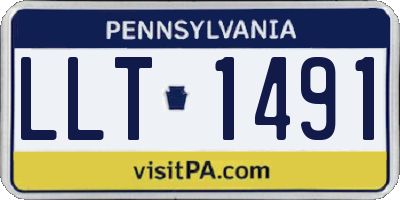 PA license plate LLT1491