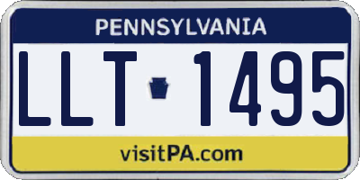 PA license plate LLT1495