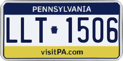 PA license plate LLT1506