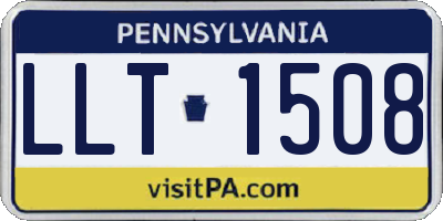 PA license plate LLT1508