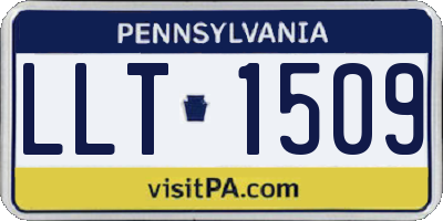 PA license plate LLT1509