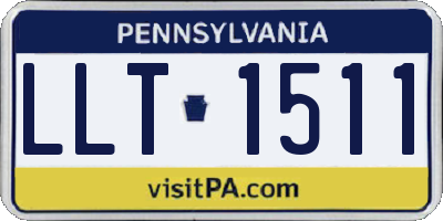 PA license plate LLT1511