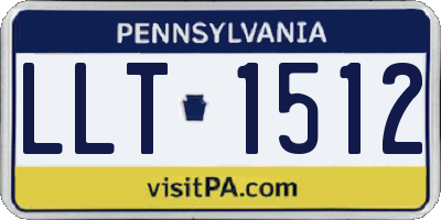 PA license plate LLT1512