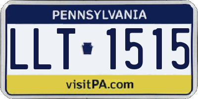 PA license plate LLT1515