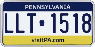 PA license plate LLT1518