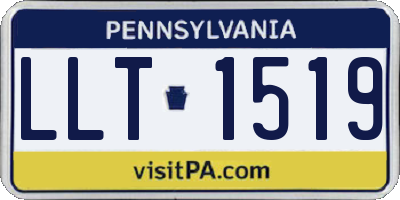 PA license plate LLT1519