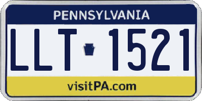 PA license plate LLT1521