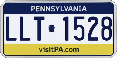 PA license plate LLT1528