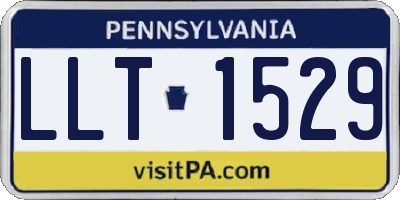 PA license plate LLT1529