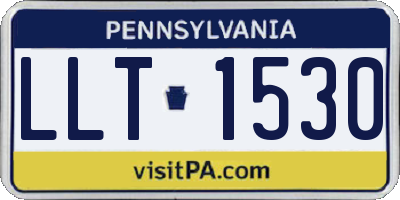 PA license plate LLT1530