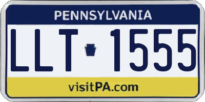 PA license plate LLT1555