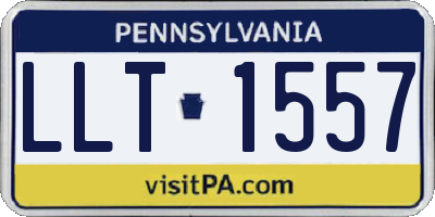 PA license plate LLT1557