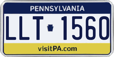 PA license plate LLT1560