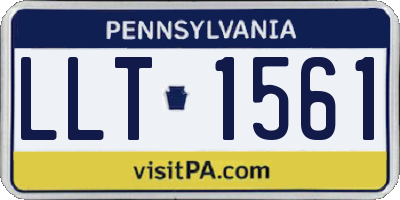 PA license plate LLT1561